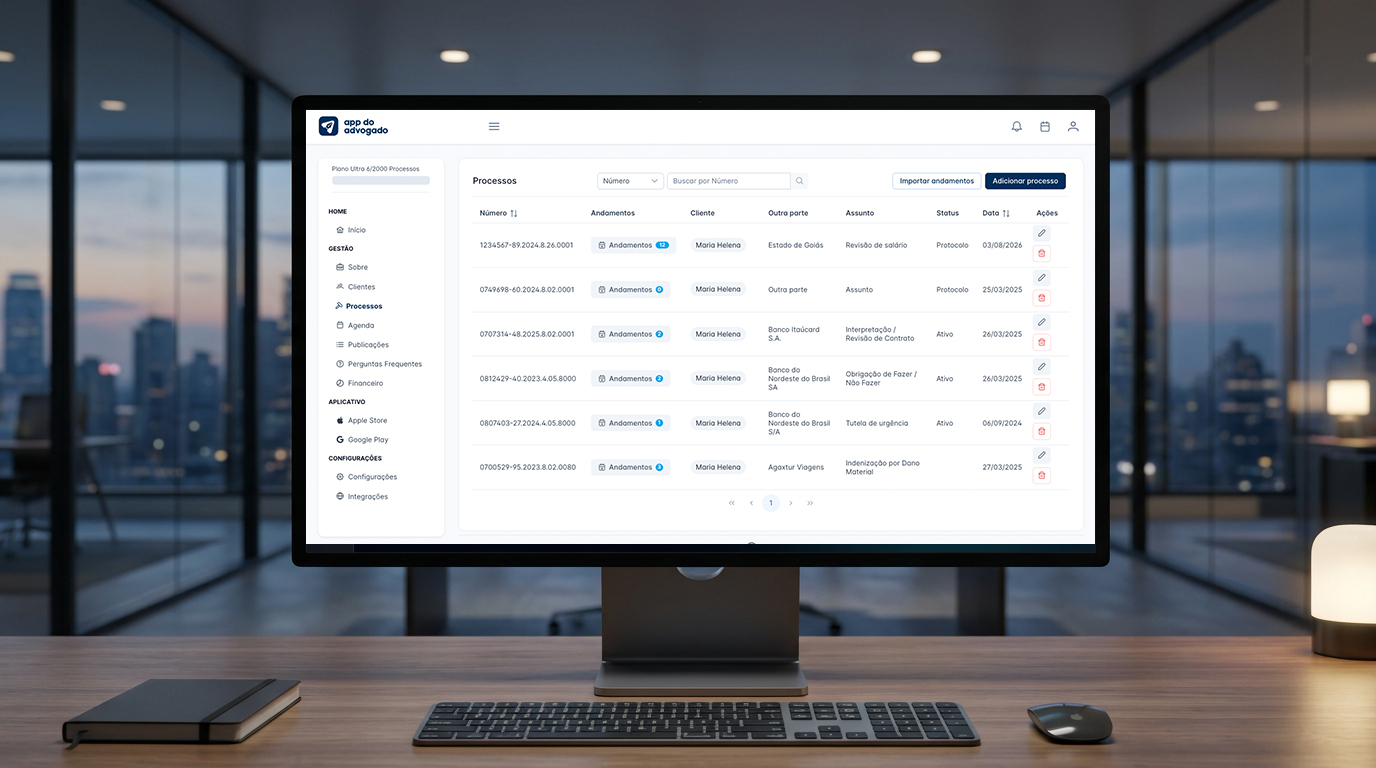 Painel Web Administrativo do Escritório de Advocacia